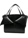 Coperni Gloss Rigid Belt Leather Shoulder Bag In Black