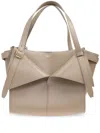 Coperni Medium Belt Cabas Leather Tote In Neutrals