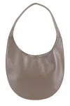 Coperni Crescent-shaped Brown Calfskin Shoulder Bag In Gray