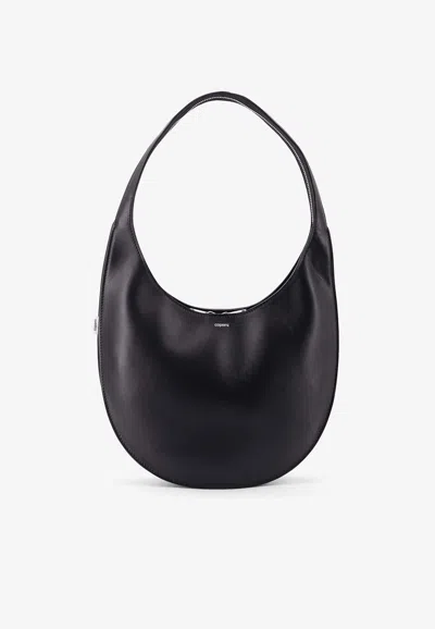Coperni Medium Soft Swipe Leather Shoulder Bag In Black