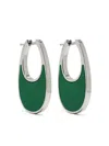 Coperni Medium Swipe Earrings In Green