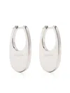 Shop Coperni Medium 'swipe' Earrings In Silver-tone Metal