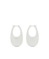 Coperni Medium Swipe Oval Earrings In White