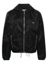 Coperni Horn Recycled Nylon Zip-up Jacket In Black