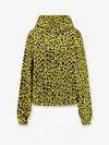 Coperni Cotton Sweatshirt With Hood And Print In Green