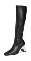 Coperni Metal Bridge Stretch Boots In Black