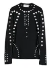 Coperni Metal-embellished Long-sleeve T-shirt In Black