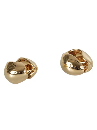 Coperni Metallic Snap Earrings In Gold
