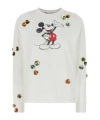 Coperni Cotton Mickey T-shirt With Embellishments And Graphic Print In White