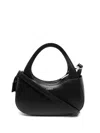 Coperni Micro Swipe Leather Tote Bag In Black
