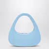 Coperni Women's Micro Baguette Swipe Bag Blue Leather