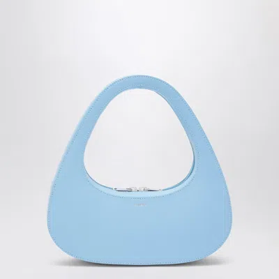 Coperni Micro Baguette Swipe Bag Light Blue Leather
