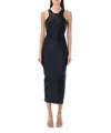 Coperni Embellished Satin-jersey Midi Dress