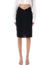 Coperni Black Triangle Midi Skirt In Black