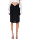 Coperni Black Triangle Midi Skirt In Black
