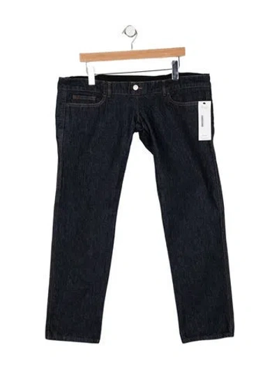 Pre-owned Coperni Mid-rise Straight Leg Jeans In Blue