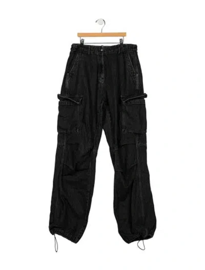 Pre-owned Coperni Mid-rise Wide Leg Jeans In Black