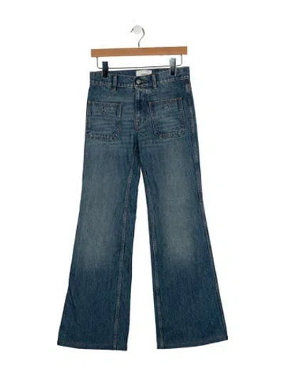 Pre-owned Coperni Mid-rise Wide Leg Jeans In Blue