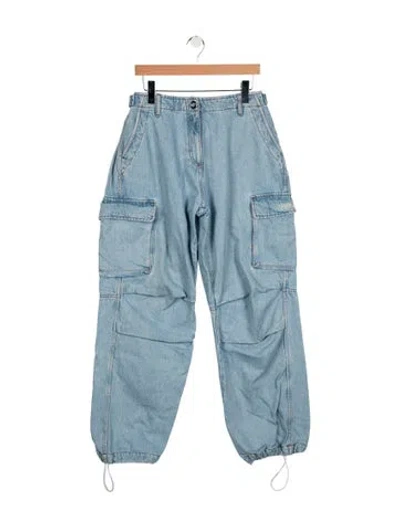 Pre-owned Coperni Mid-rise Wide Leg Jeans In Blue