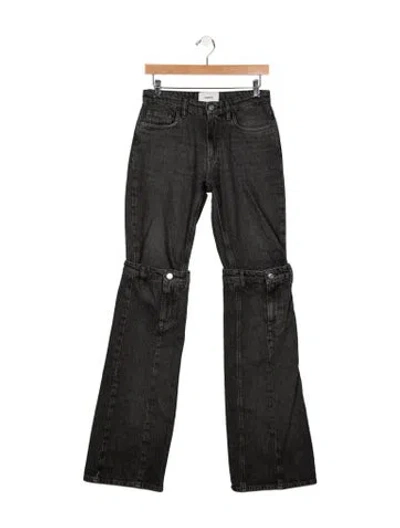 Pre-owned Coperni Mid-rise Wide Leg Jeans In Gray