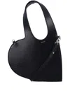 Coperni Heart-shaped Black Bag With Adjustable Shoulder Strap In Black