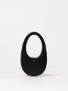 Coperni Oval Calfskin Shoulder Bag With Cut-out Handle In Schwarz
