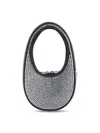 Coperni Mini Swipe Embellished Top Handle Bag In Black  