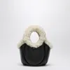 Coperni Black Shearling Mini Bucket Swipe Bag