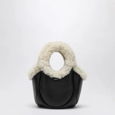 Coperni Black Shearling Mini Bucket Swipe Bag