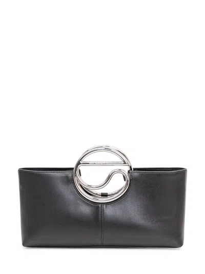 Coperni Mini Clutch With Structured Handle In Black