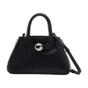 Coperni Data Leather Top Handle Bag In Black