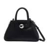 Coperni Structured Shoulder Bag Circular Clasp In Black