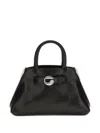 Coperni Structured Shoulder Bag Circular Clasp In Black