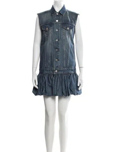 Pre-owned Coperni Mini Dress In Blue