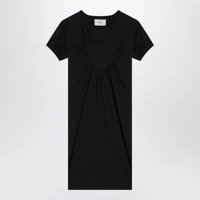Coperni Mini Dress With Heart In Black