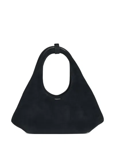 Coperni Mini Folded Leather Tote Bag In Brown
