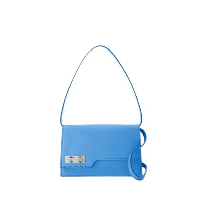 Coperni Small Folder Leather Shoulder Bag In Blue