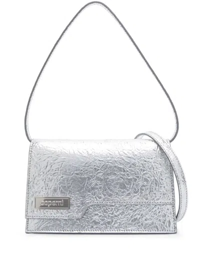 Coperni Mini Folder Shoulder Bag In Silver