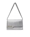 Coperni Mini Glitter Folder Shoulder Bag In Silver