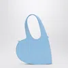 Coperni Mini Heart Bag In Light Blue Leather Women