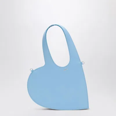 Coperni Mini Heart Bag In Light Blue Leather Women