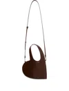 Coperni Mini Heart Detachable-strap Tote Bag In Brown