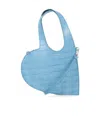 Coperni Mini Heart-shaped Shoulder Bag In Blue