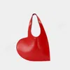 Coperni Mini Heart Leather Shoulder Bag In Red