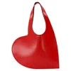 Coperni Mini Heart Leather Shoulder Bag In Red
