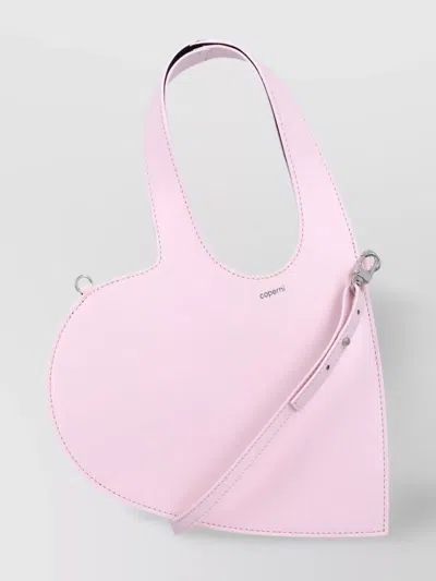 Coperni Mini Heart Tote Bag With Detachable Strap In Pink