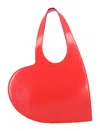 Coperni Mini Heart Leather Shoulder Bag In Red