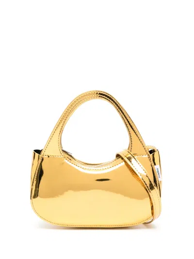 Coperni Mini Leather Tote Bag In Neutrals