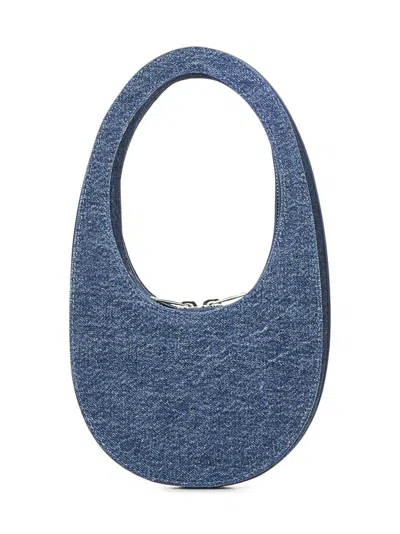 Coperni Mini Oval Blue Denim Handbag