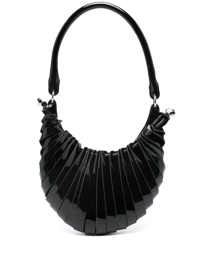 Coperni Mini Petal Shoulder Bag In Black